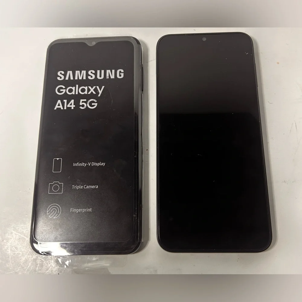 (2) Samsung Galaxy A14 5G Straight Talk. Black. Two Phones.Tested. SM-S146VL (GP